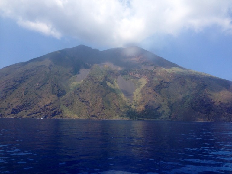 smokin' Stromboli (those clouds are from the volcano)