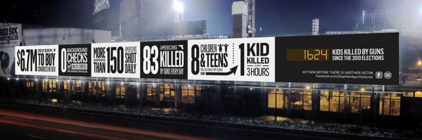 The arms race. As of September, 2013, the counter reads over 8,000. stophandgunviolence.org